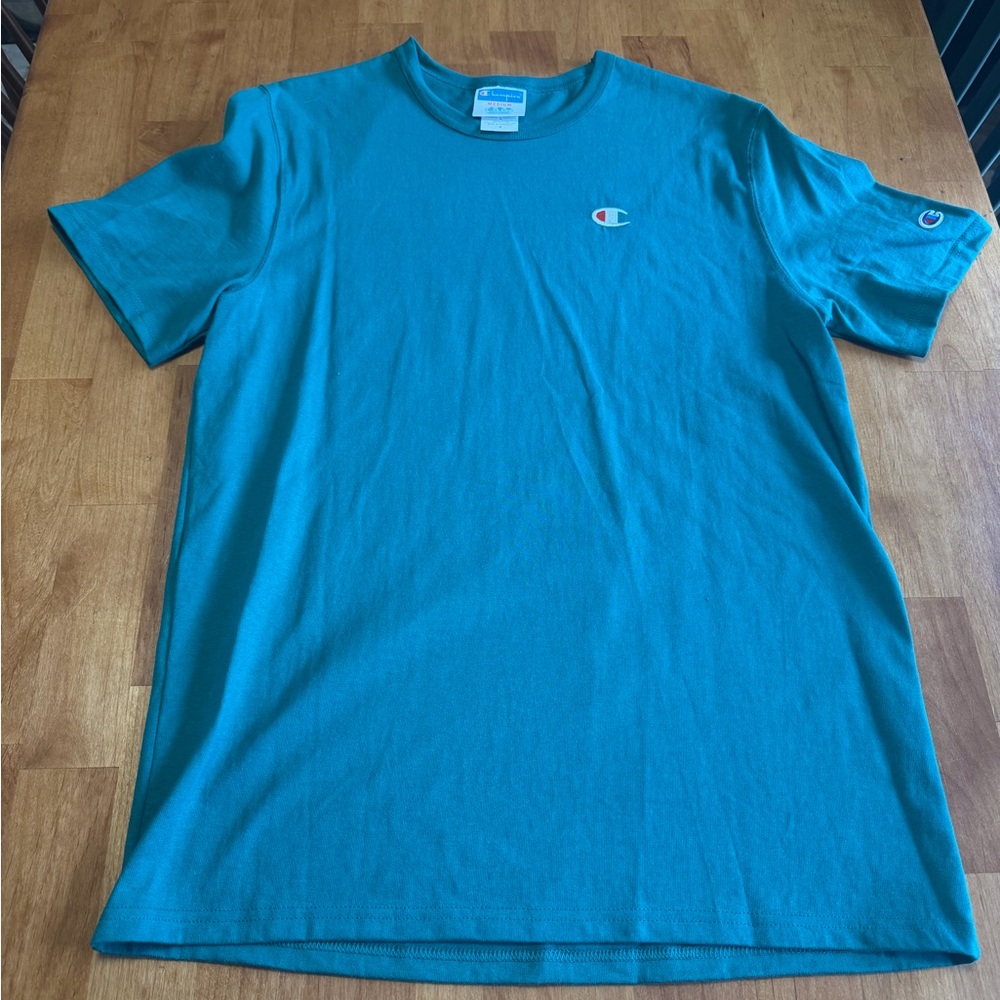Champion Men’s GREEN Crewneck Short-Sleeve T-Shirt